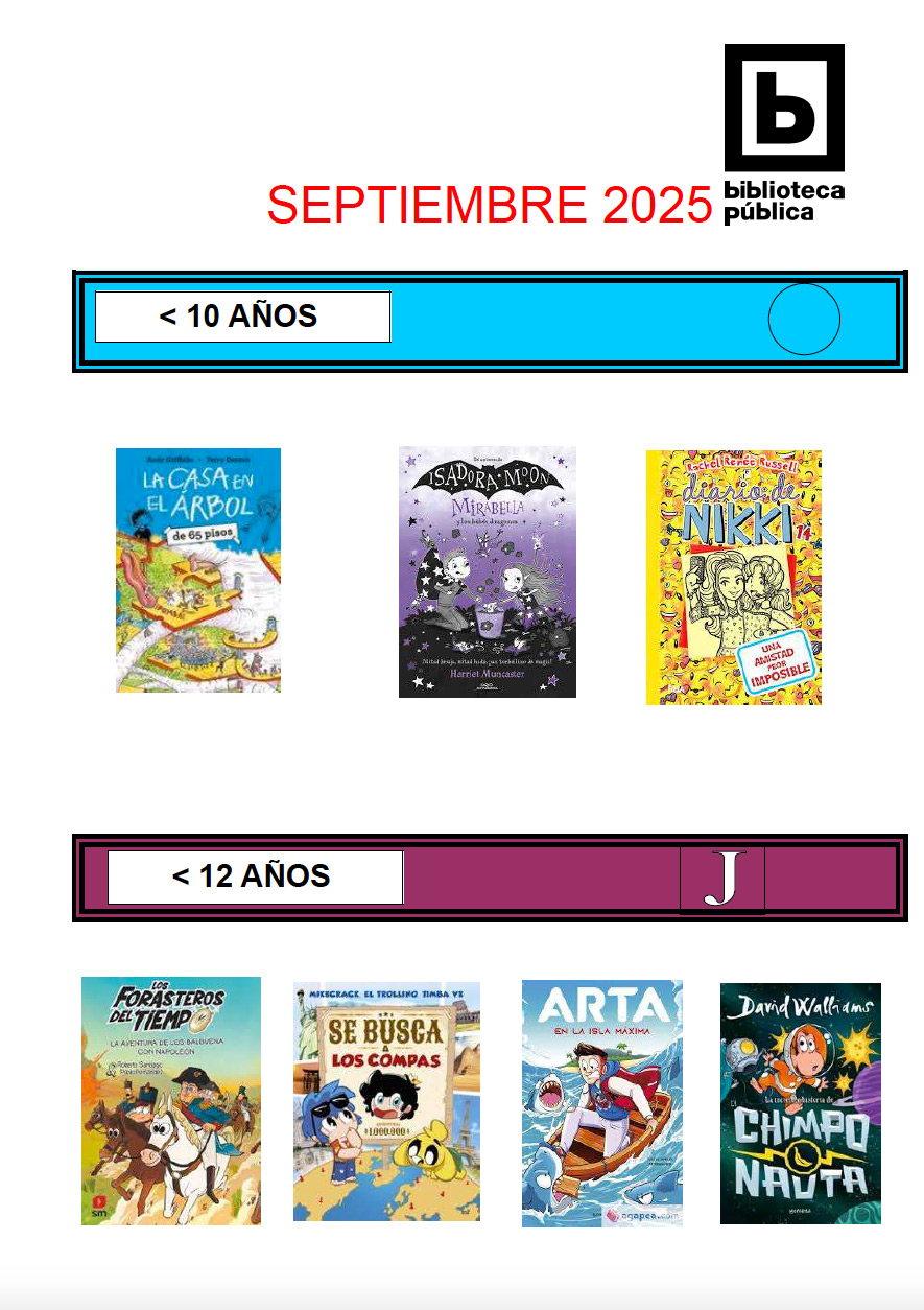 Novedades infantiles / juveniles de septiembre 2025