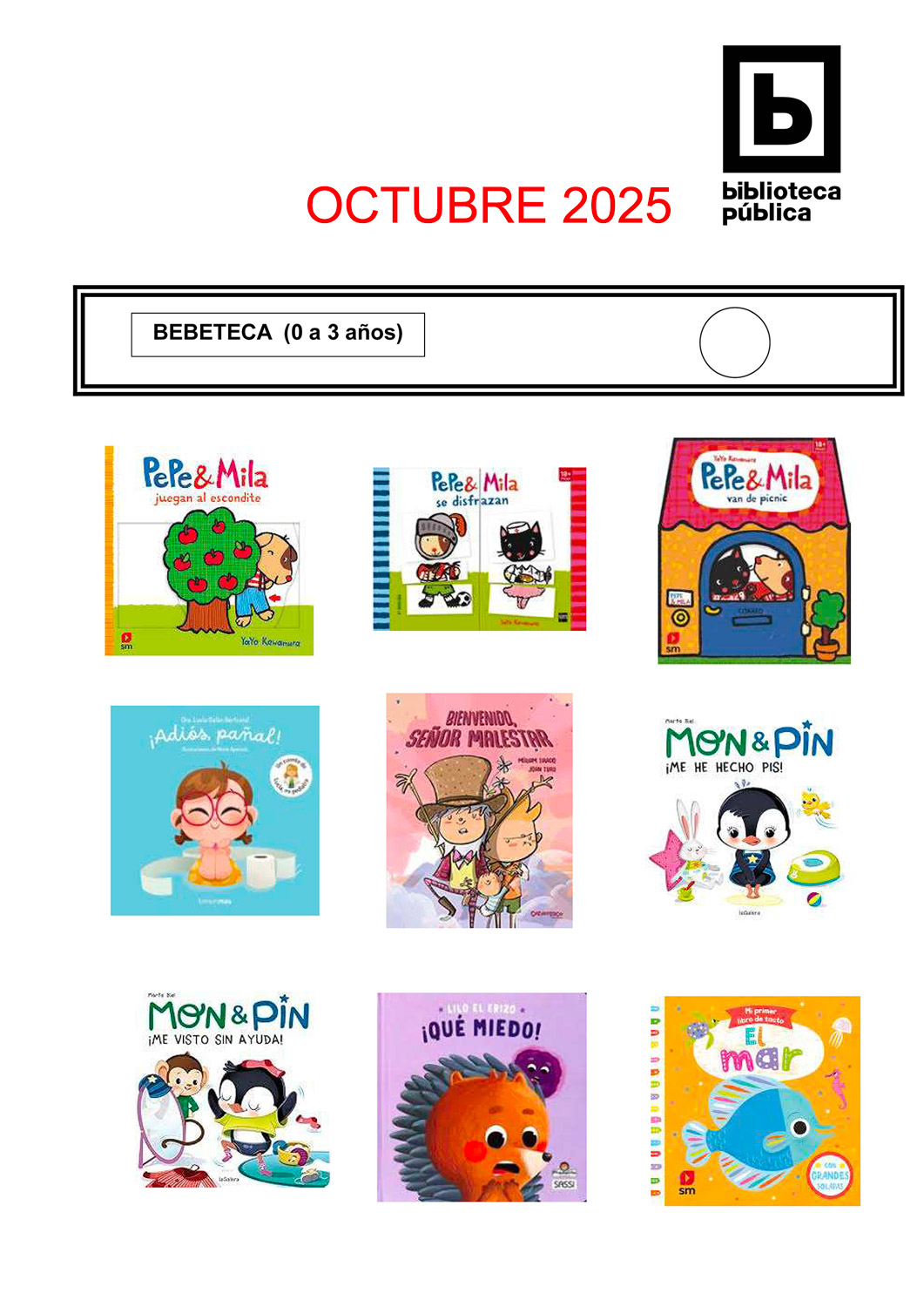 Novedades infantil / juvenil de octubre 2025