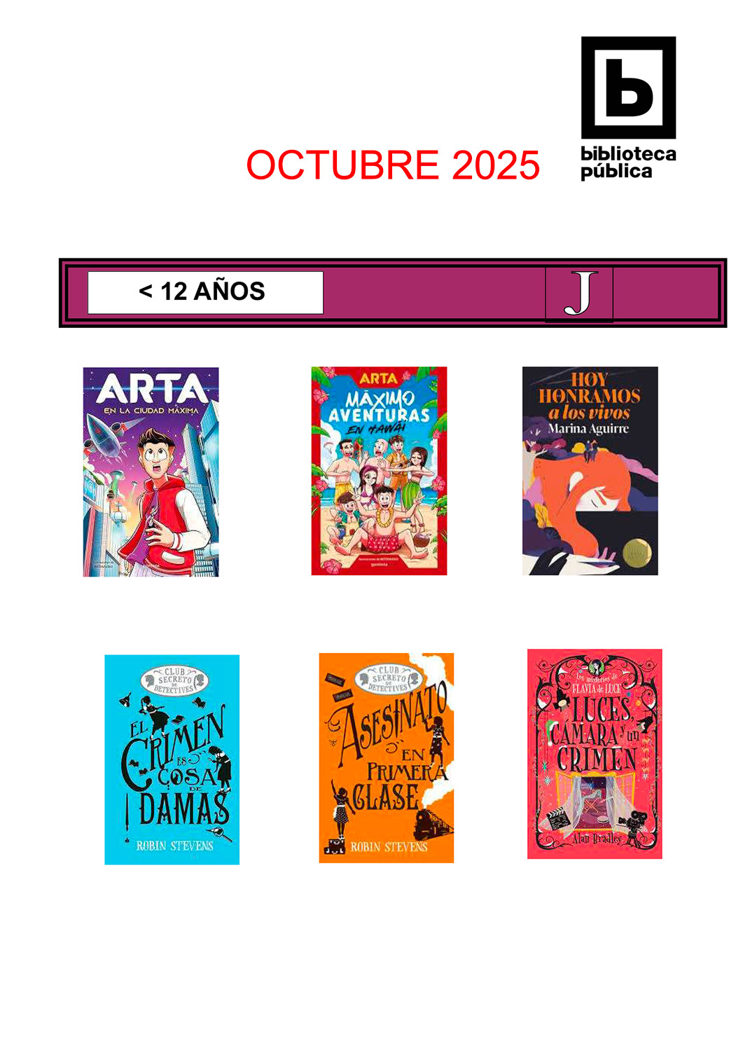 Novedades infantil / juvenil de octubre 2025