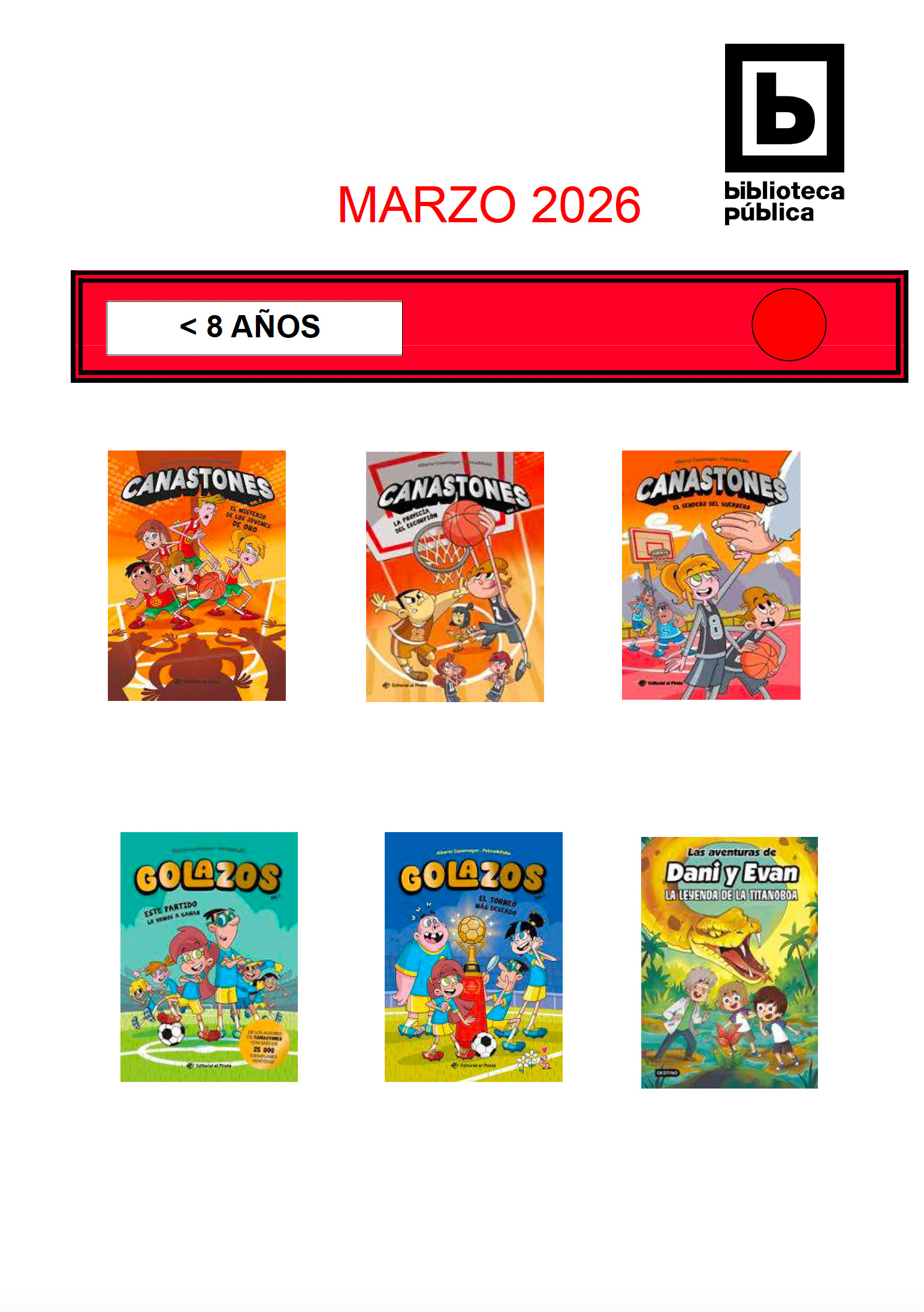 NOVEDADES INFANTILES MARZO 2026 NOVEDADES INFANTILES MARZO 2026